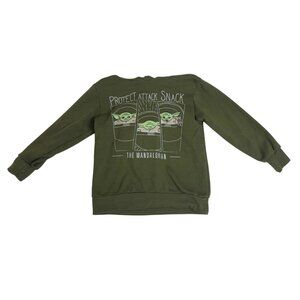 Star Wars The Mandalorian Kids Hoodie Protect Attack Green Size 6